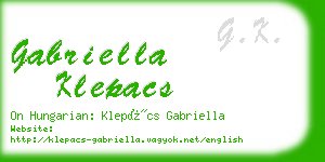 gabriella klepacs business card